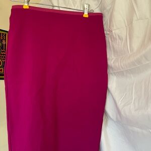 Boden Fuchsia Raspberry Hot Pink Pencil Skirt Size 4 Sexy Fitted